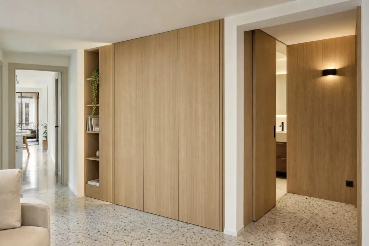 Detalle orientativo de materiales para separadores de ambientes a medida